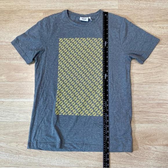 Mini Cooper T-Shirt Men’s Large Grey / Yellow Short Sleeve Tee Signat Wordmark - Picture 6 of 9